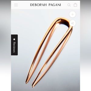 Deborah Pagani Large Sleek Stainless Steel Rose Goldplated Hair Pin
